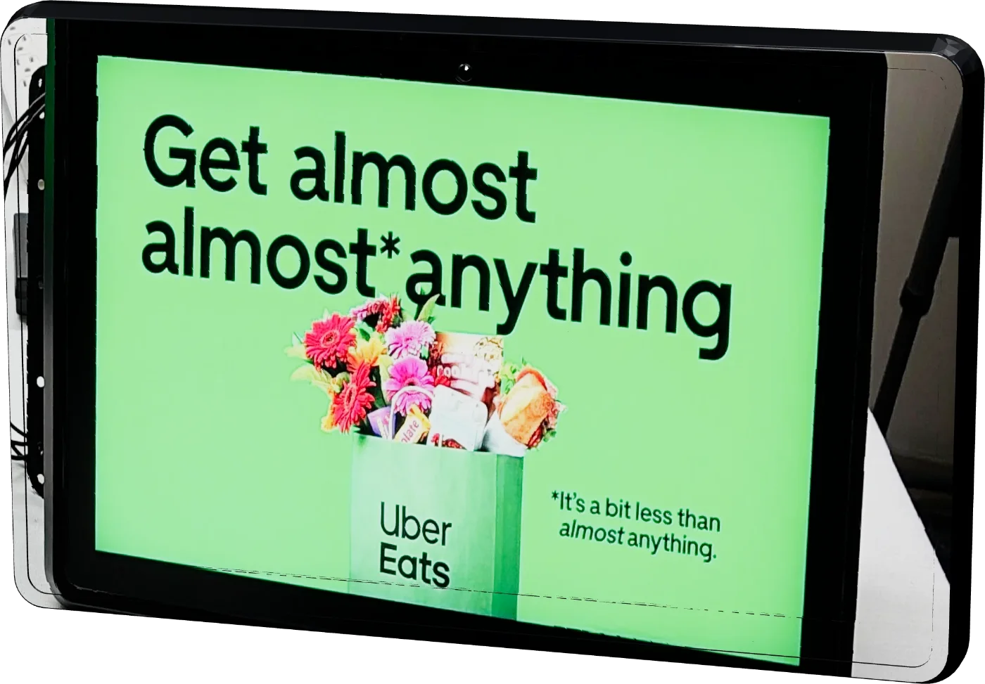 The Adport X1 smart billboard, designed by Kaligon, running a live campaign