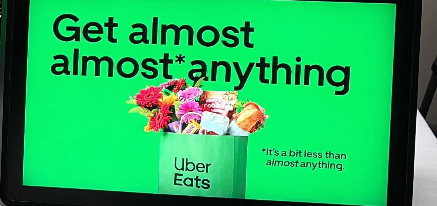 An Adport screen running a campaign on the street
